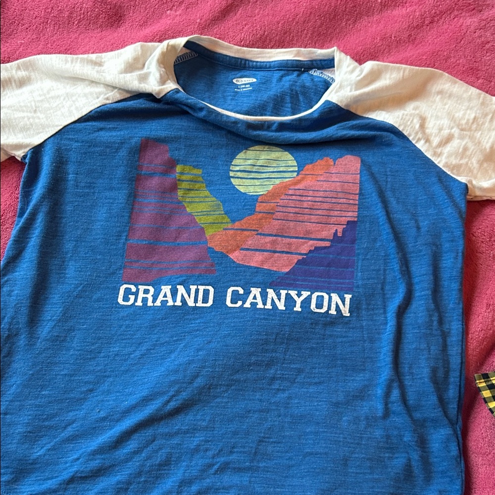 Blue Grand Canyon Kids Raglan Shirt